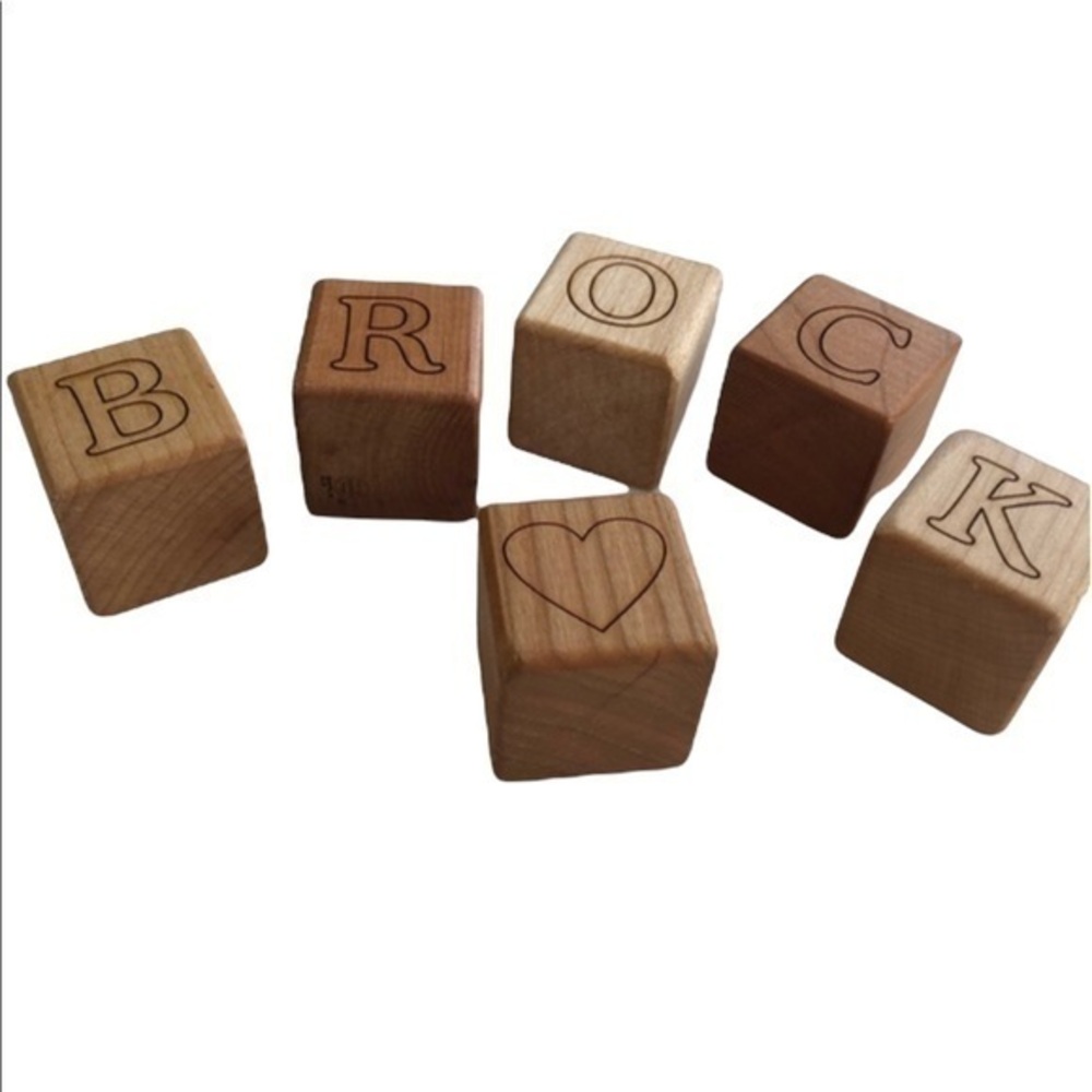 Bannor Toys Wooden Blocks BROCK Name Custom Made  NWT